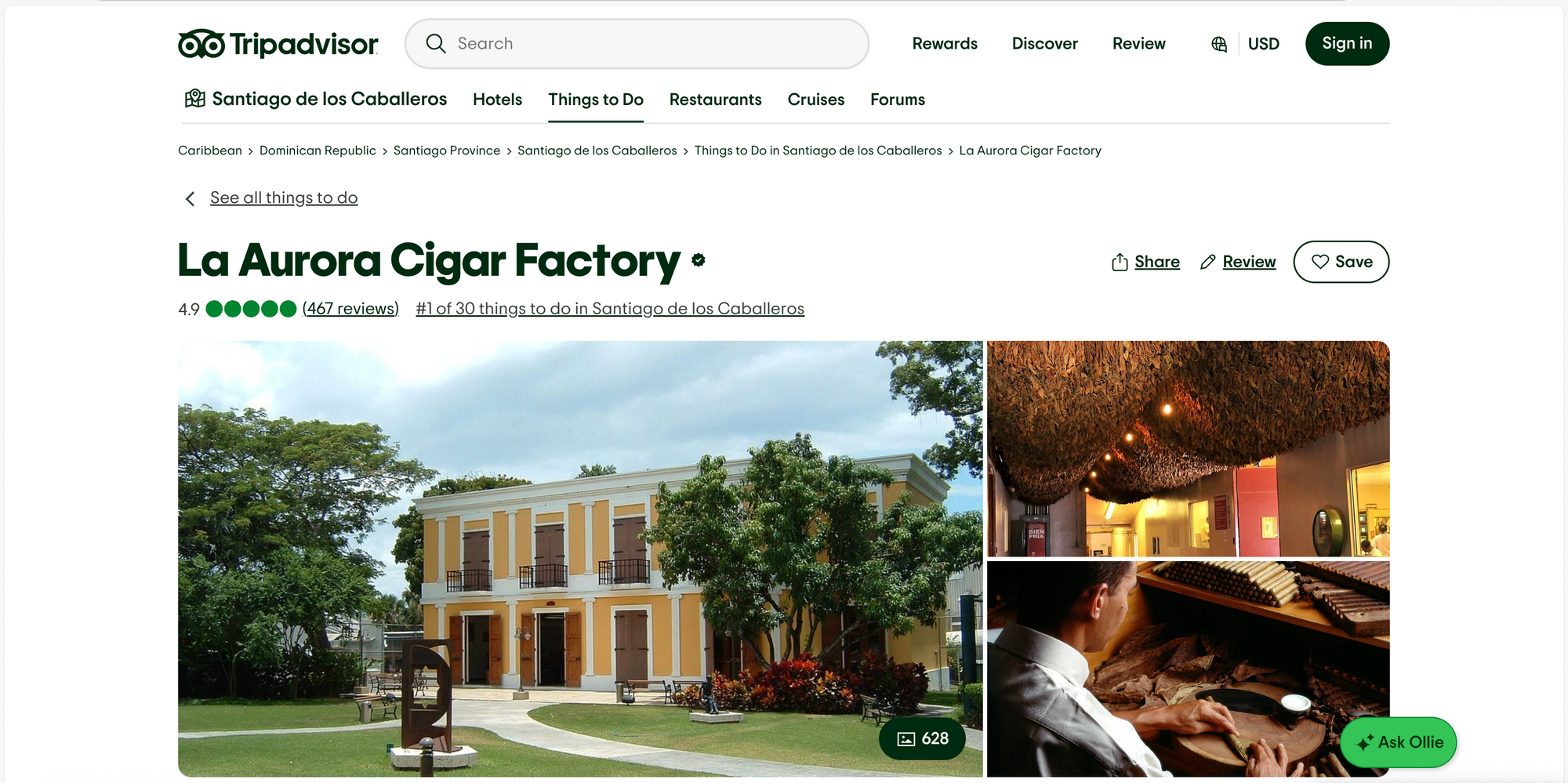 TripAdvisor page screenshot